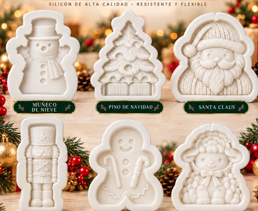 Catálogo de moldes de silicona navideños de LÚMEA