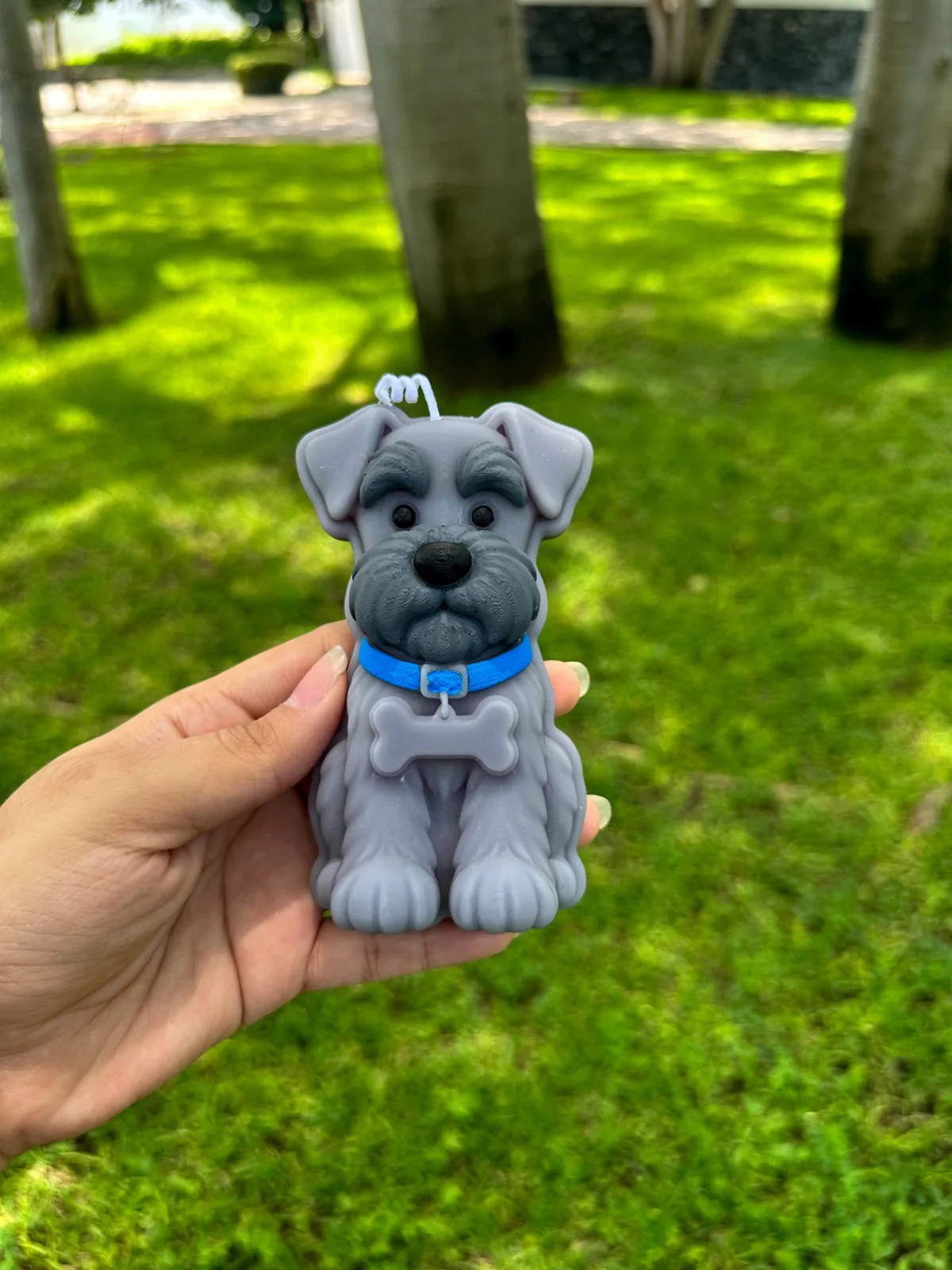 Vela personalizada inspirada en un schnauzer