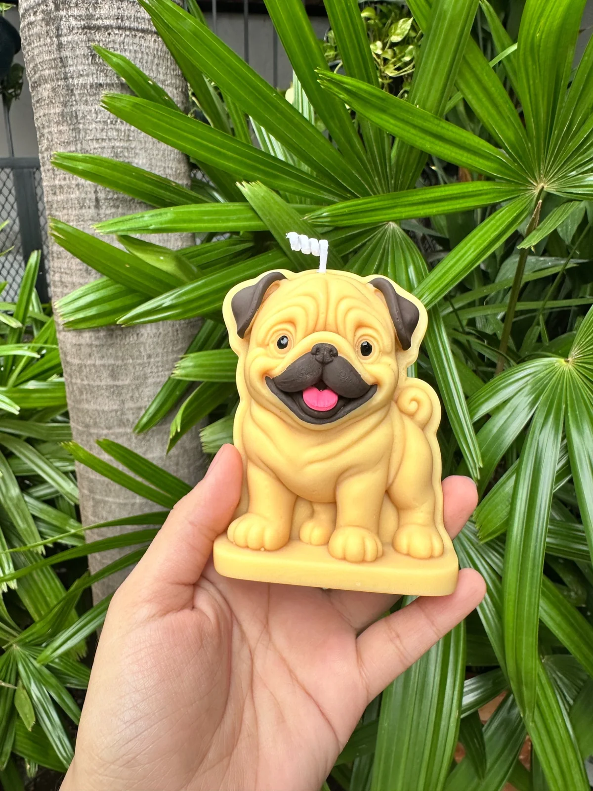 Vela personalizada de pug